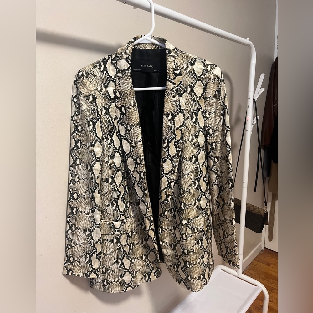 Zara Snake Print Blazer - Size US Small